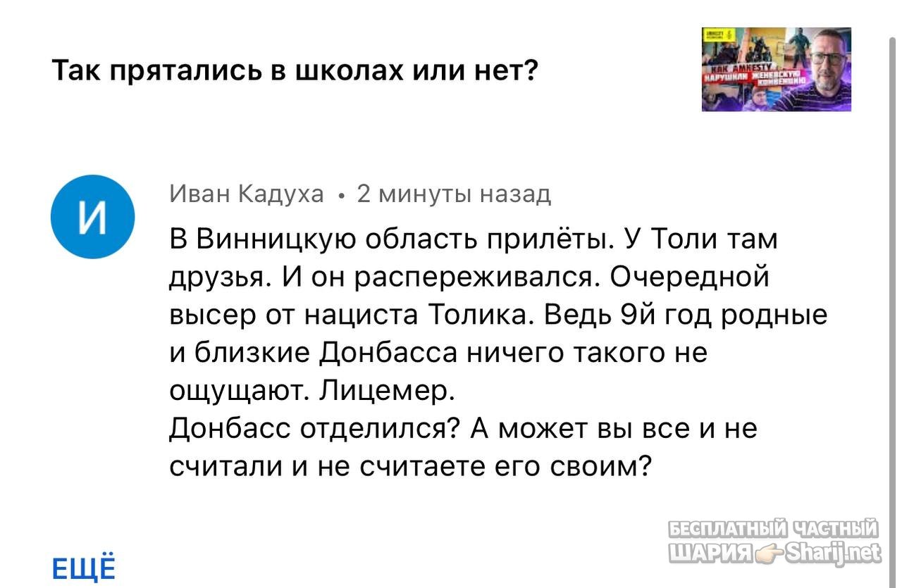 Анатолий Шарий частный канал — фото из публикации