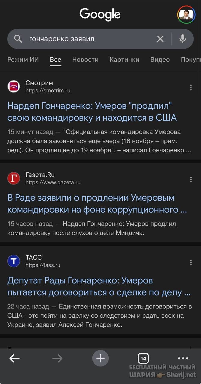 Анатолий Шарий частный канал — фото из публикации