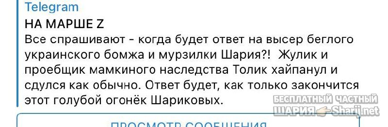 Анатолий Шарий частный канал — фото из публикации
