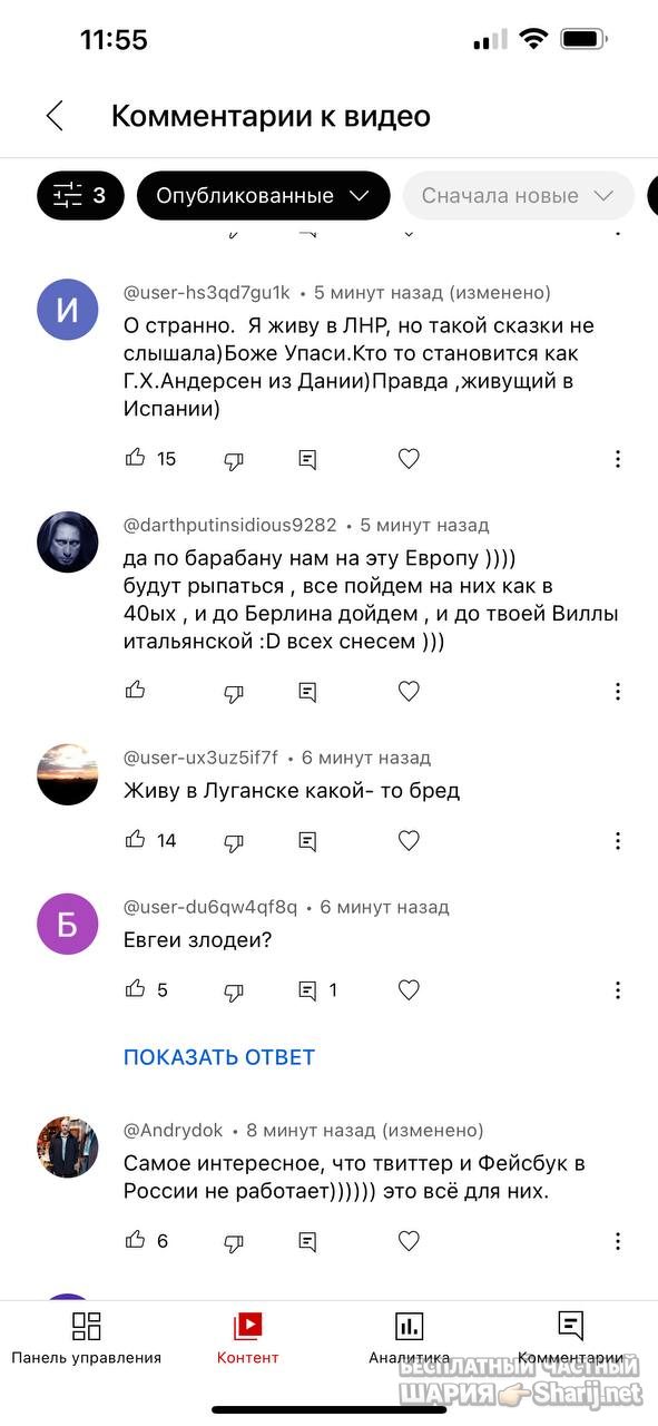 Анатолий Шарий частный канал — фото из публикации