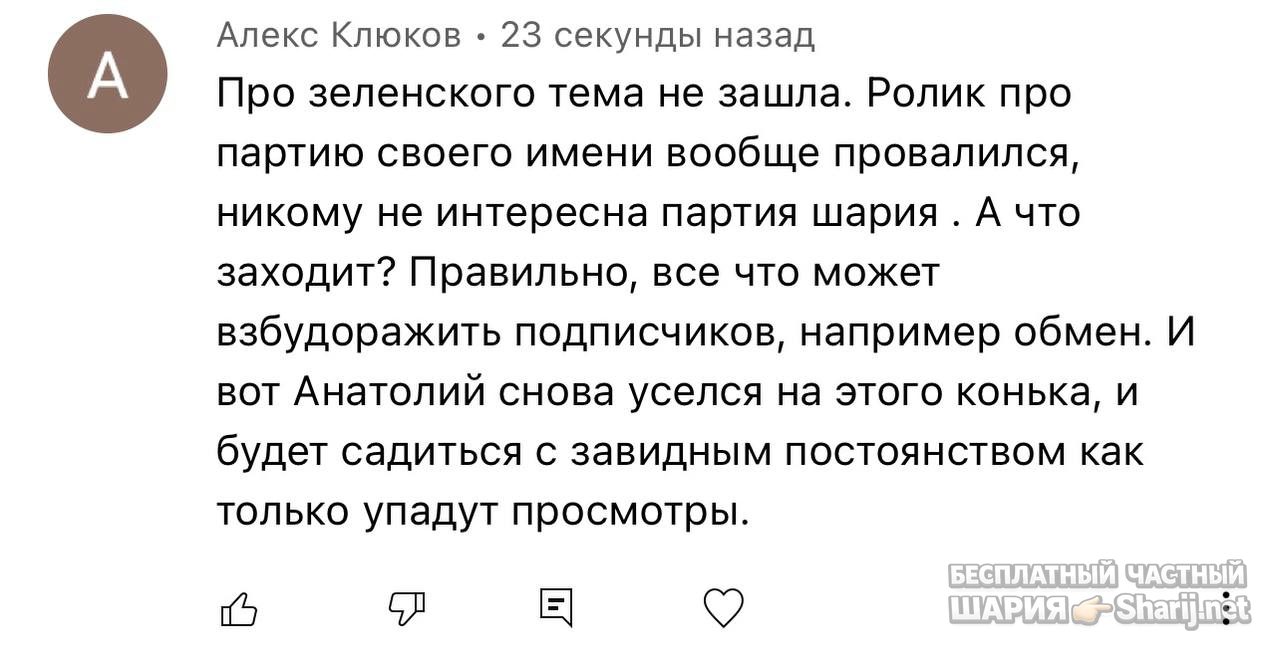 Анатолий Шарий частный канал — фото из публикации