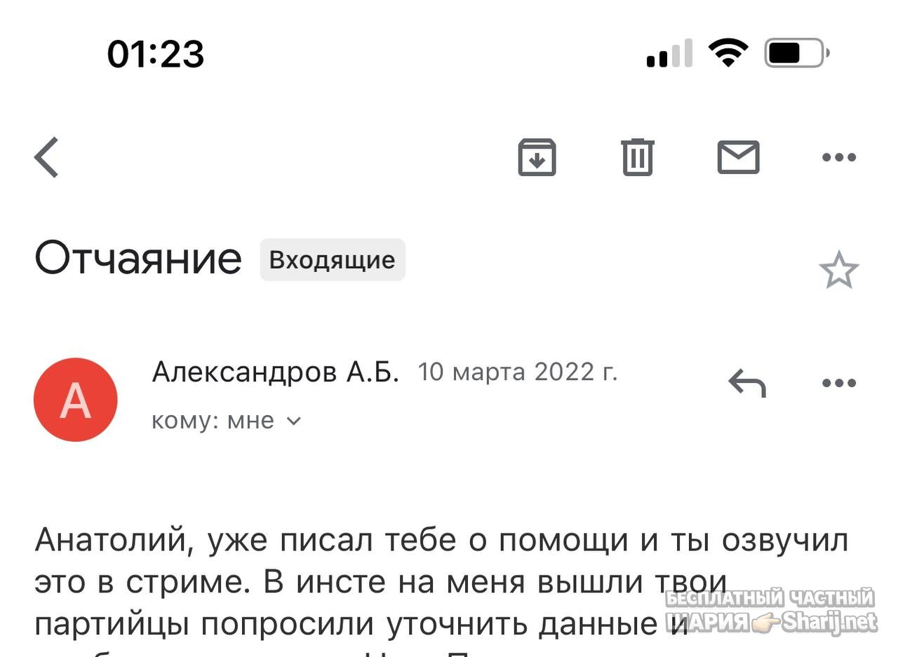 Анатолий Шарий частный канал — фото из публикации