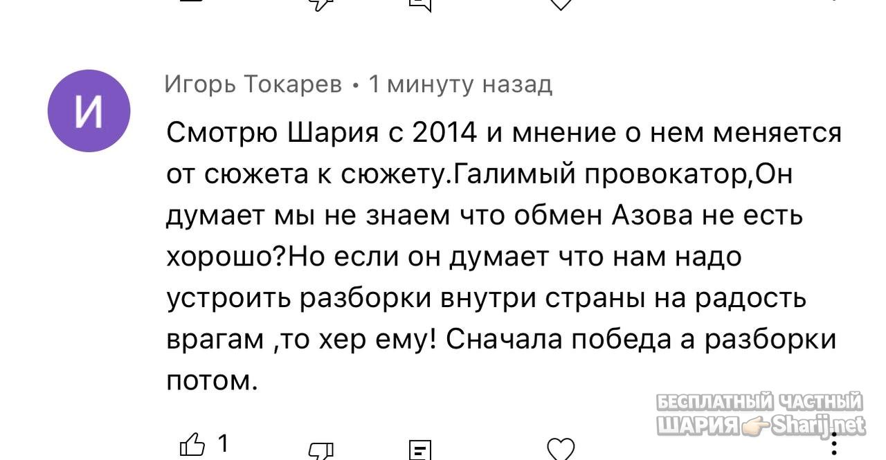 Анатолий Шарий частный канал — фото из публикации
