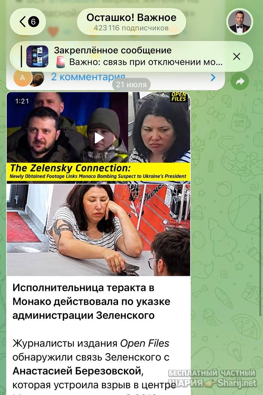 Анатолий Шарий частный канал — фото из публикации