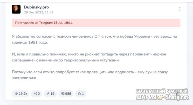 Анатолий Шарий частный канал — фото из публикации