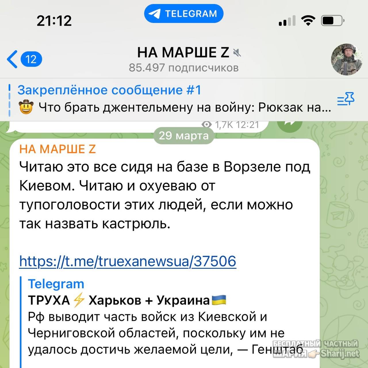 Анатолий Шарий частный канал — фото из публикации
