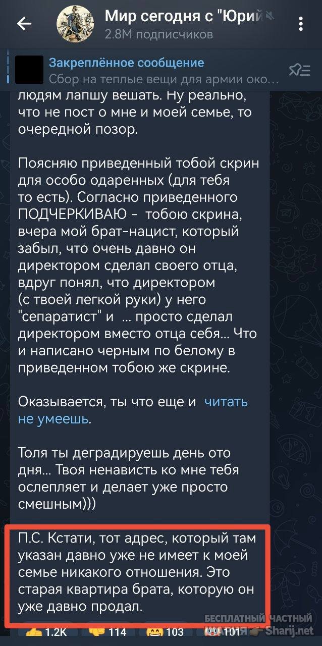 Анатолий Шарий частный канал — фото из публикации