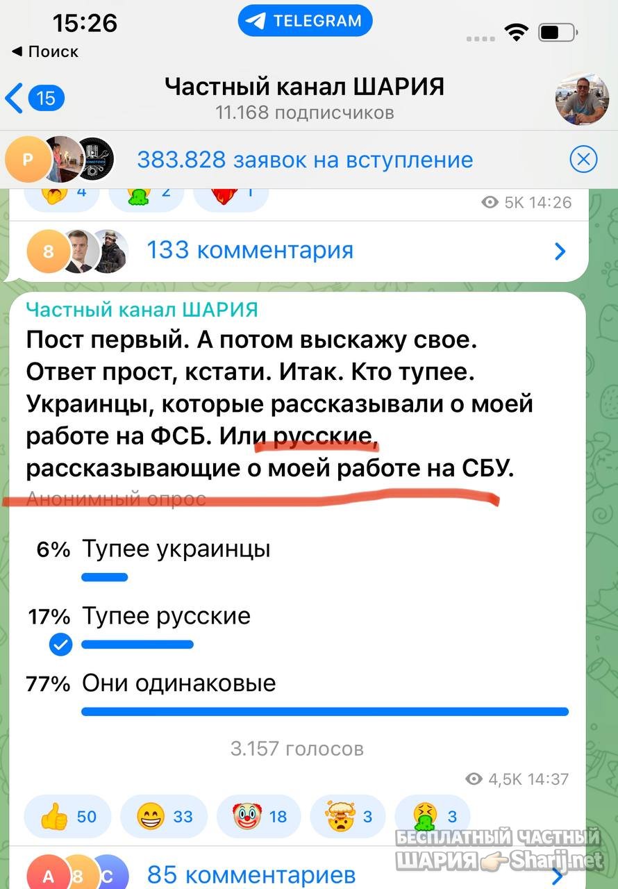 Анатолий Шарий частный канал — фото из публикации