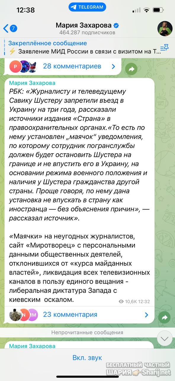 Анатолий Шарий частный канал — фото из публикации