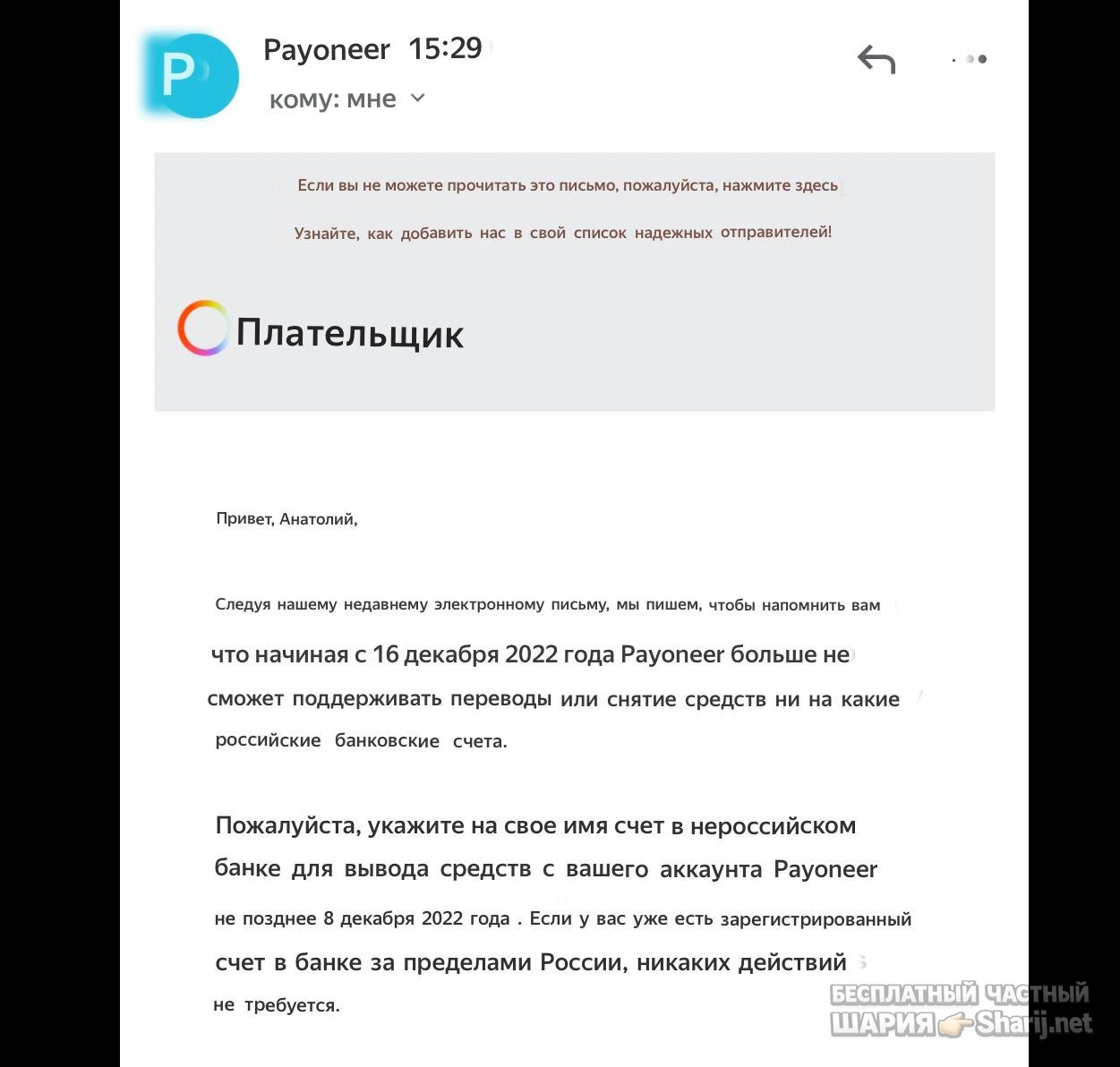 Анатолий Шарий частный канал — фото из публикации