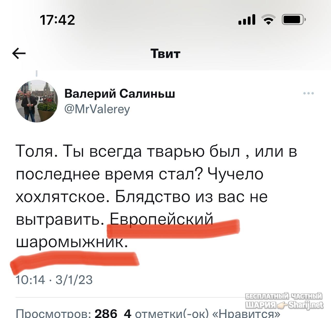 Анатолий Шарий частный канал — фото из публикации