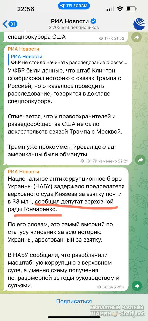 Анатолий Шарий частный канал — фото из публикации