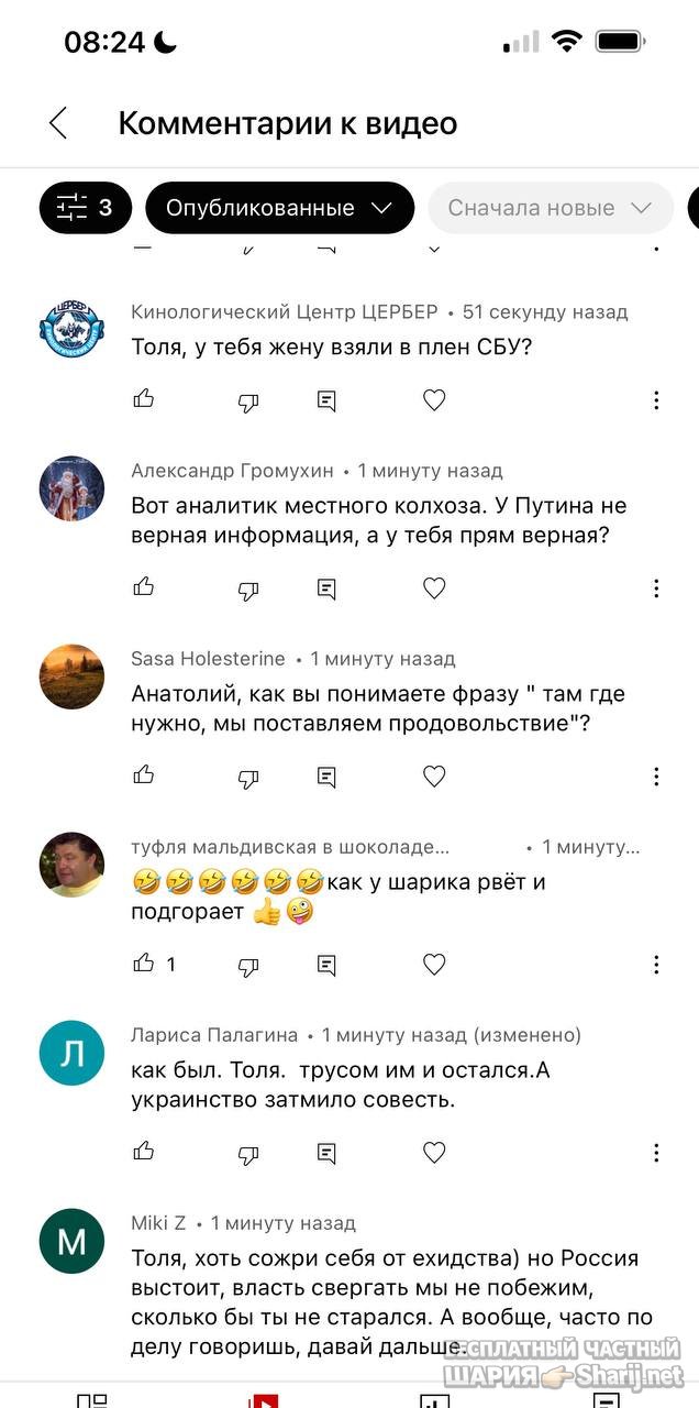 Анатолий Шарий частный канал — фото из публикации