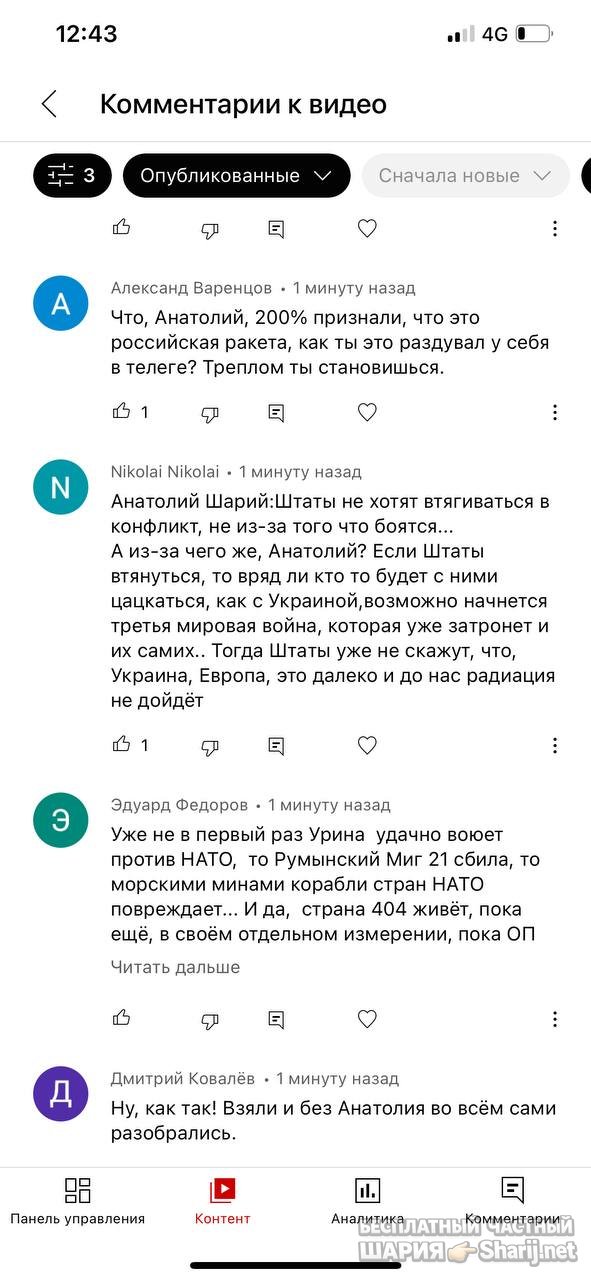 Анатолий Шарий частный канал — фото из публикации