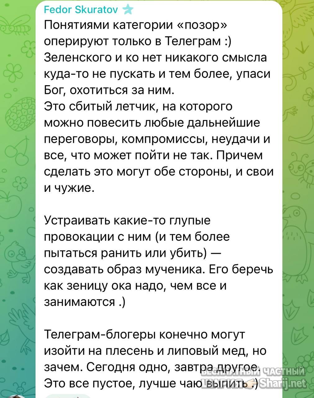Анатолий Шарий частный канал — фото из публикации