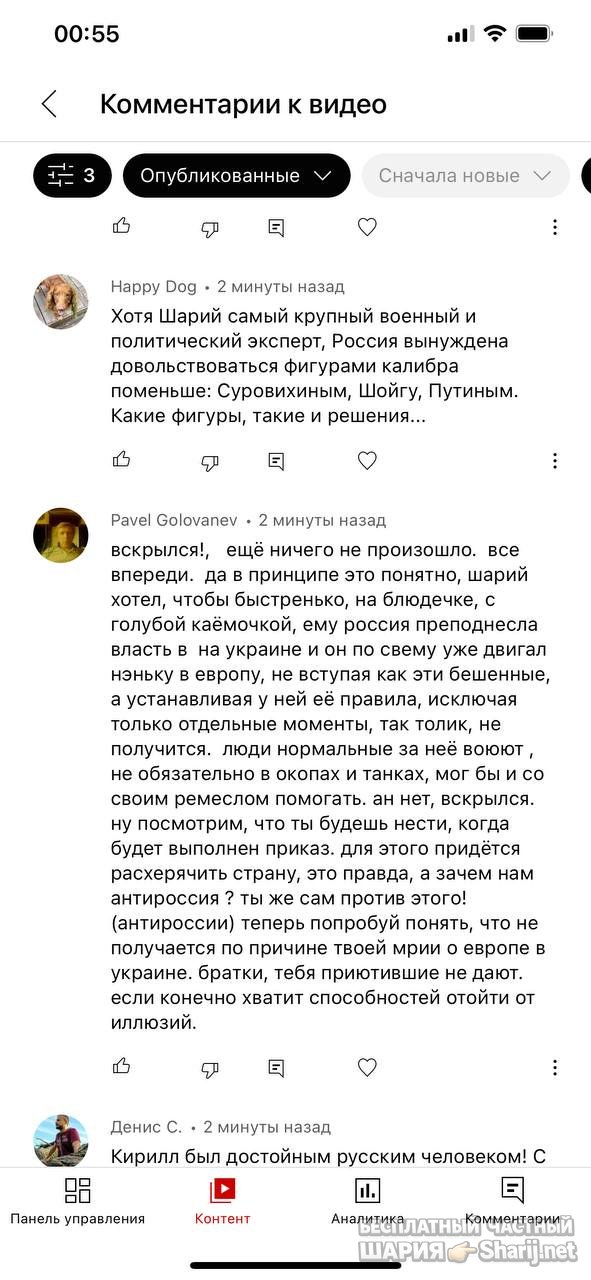 Анатолий Шарий частный канал — фото из публикации