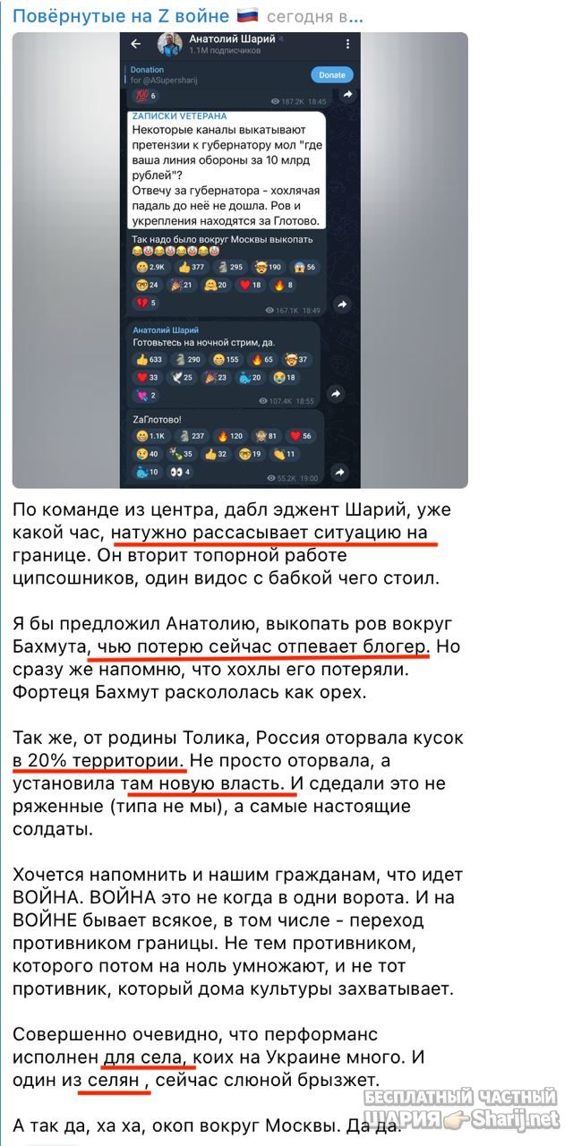 Анатолий Шарий Telegram канал — фото из публикации