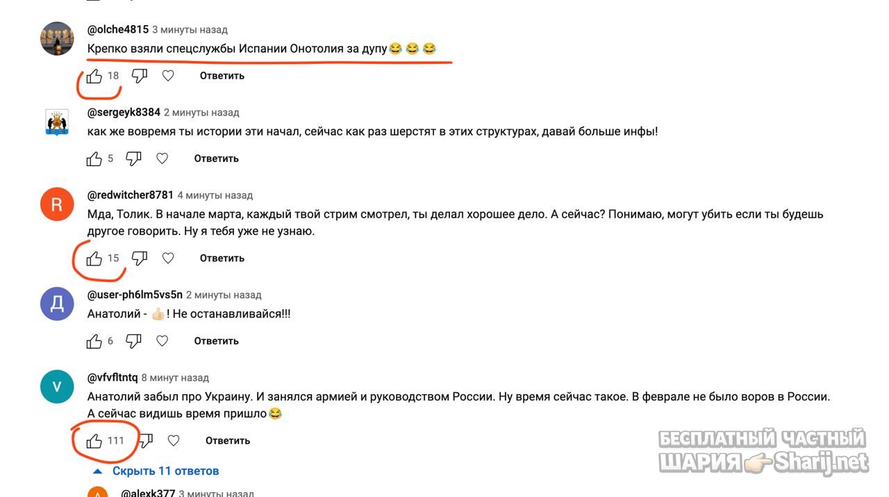 Анатолий Шарий Telegram канал — фото из публикации