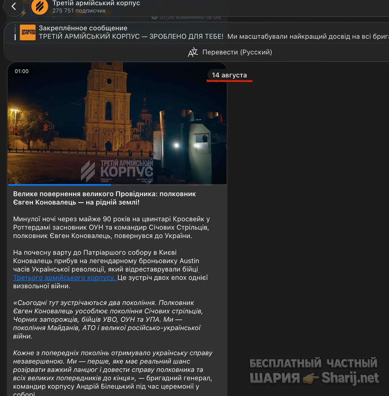 Анатолий Шарий Telegram канал — фото из публикации