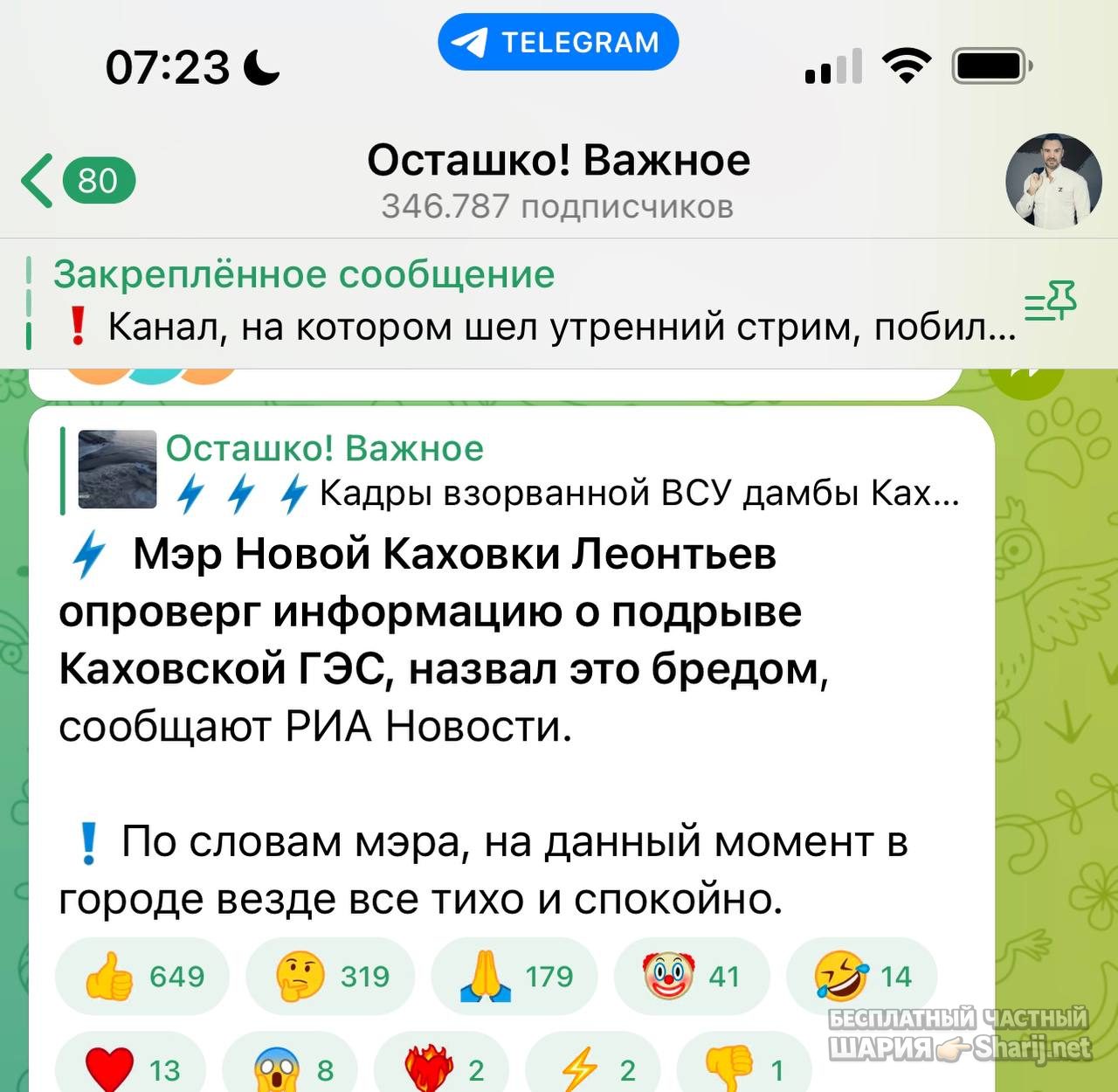 Анатолий Шарий Telegram канал — фото из публикации