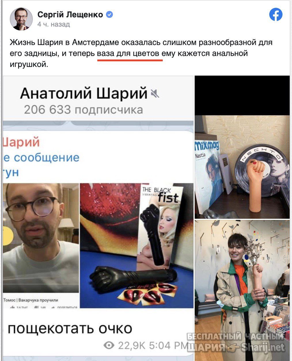 Анатолий Шарий Telegram канал — фото из публикации