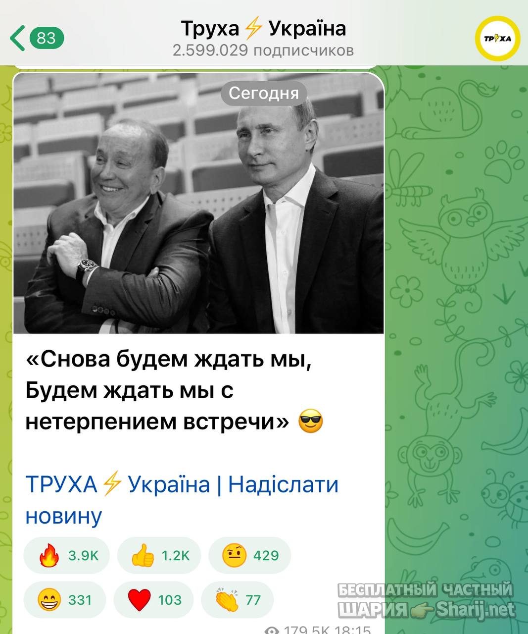 Анатолий Шарий Telegram канал — фото из публикации