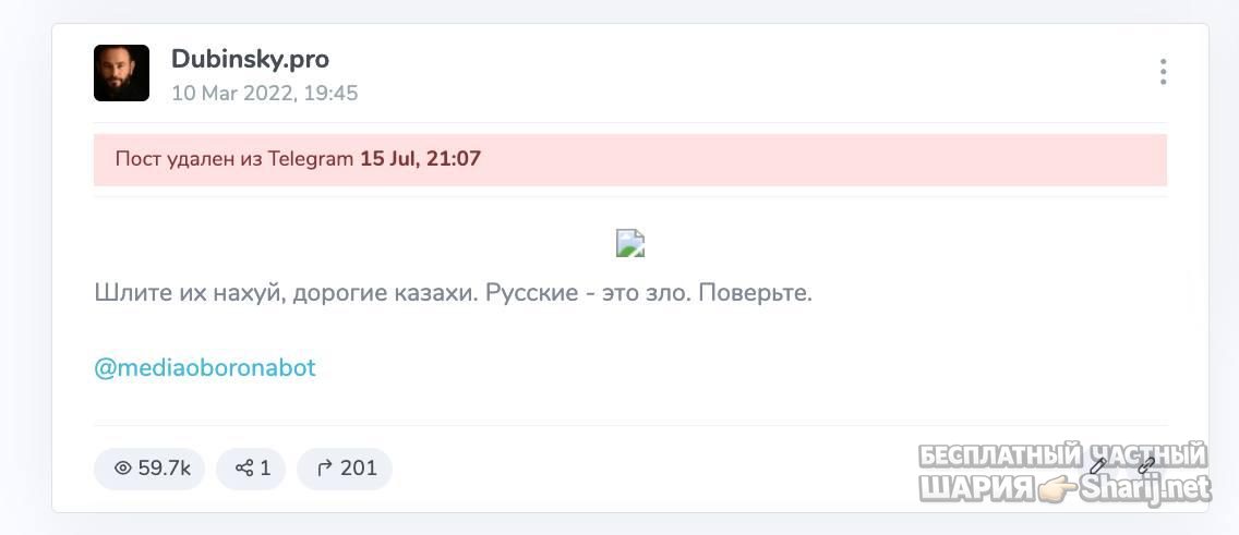 Анатолий Шарий Telegram канал — фото из публикации