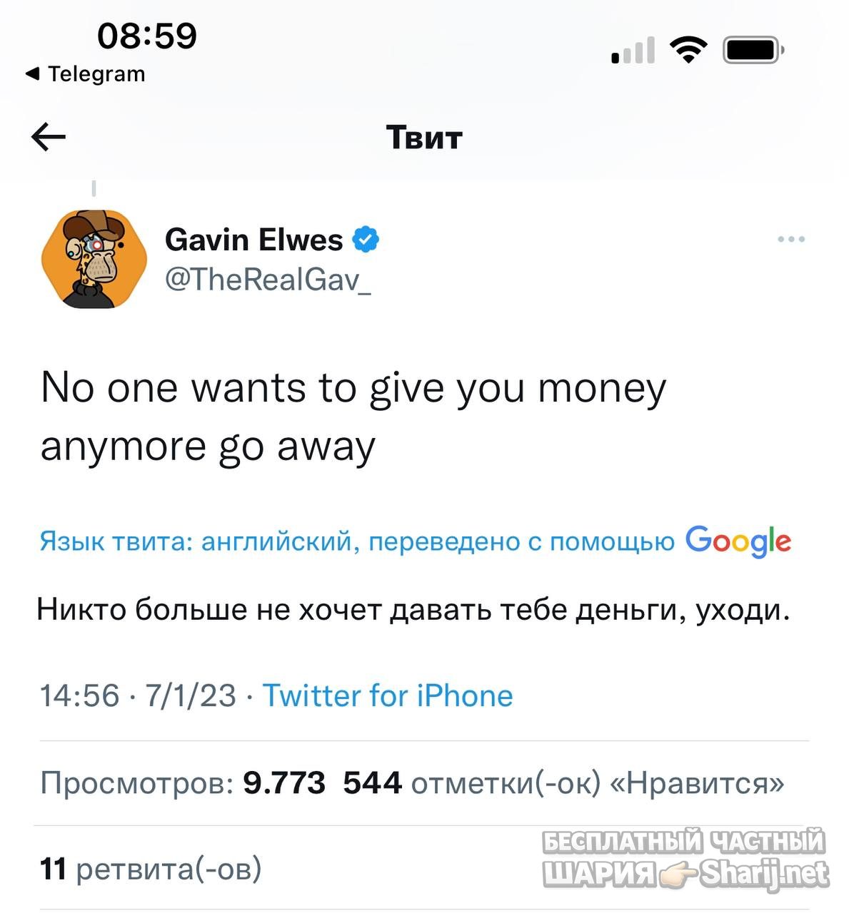 Анатолий Шарий Telegram канал — фото из публикации