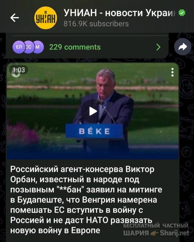 Анатолий Шарий Telegram канал — фото из публикации