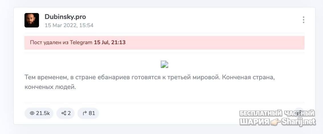 Анатолий Шарий Telegram канал — фото из публикации