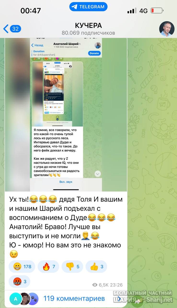 Анатолий Шарий Telegram канал — фото из публикации