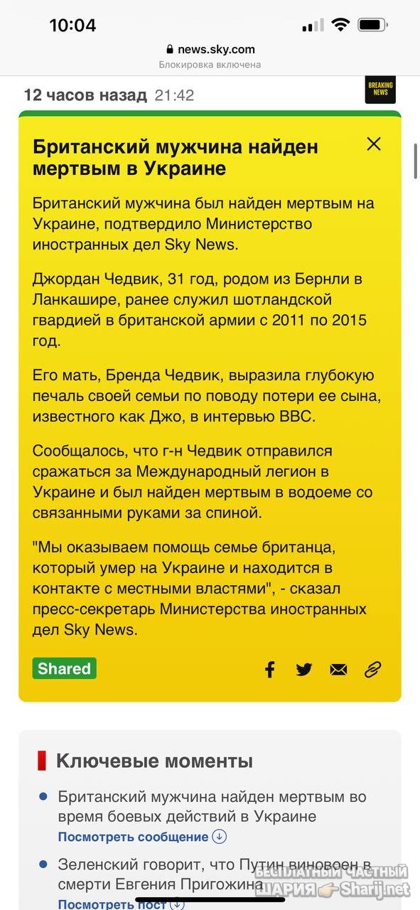 Анатолий Шарий Telegram канал — фото из публикации