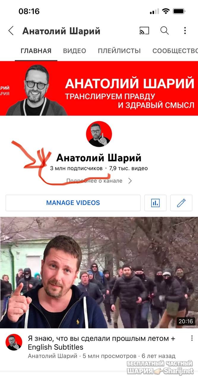 Анатолий Шарий Telegram канал — фото из публикации