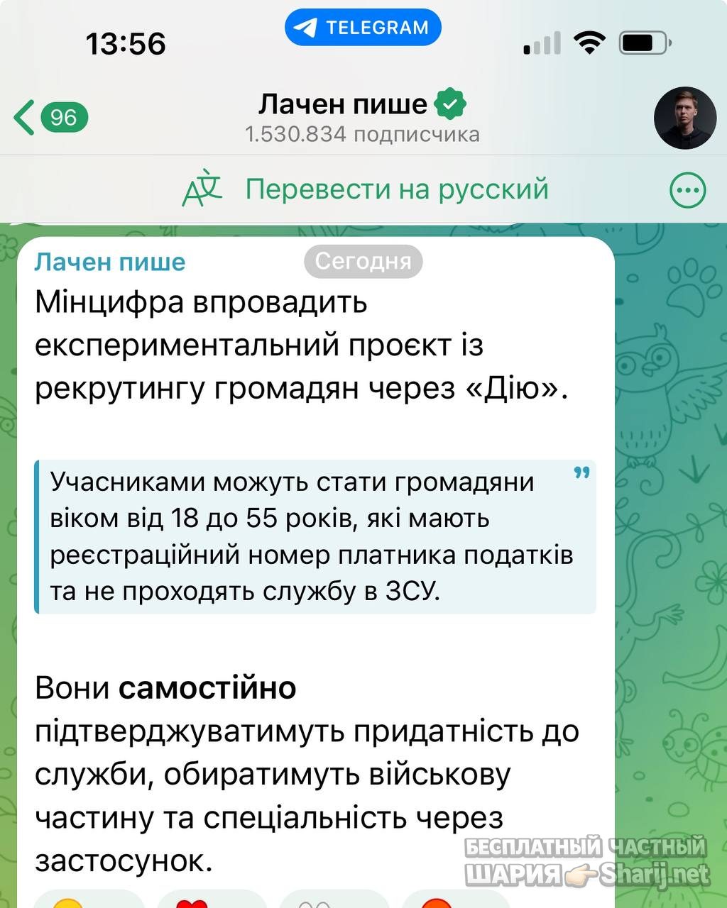 Анатолий Шарий Telegram канал — фото из публикации