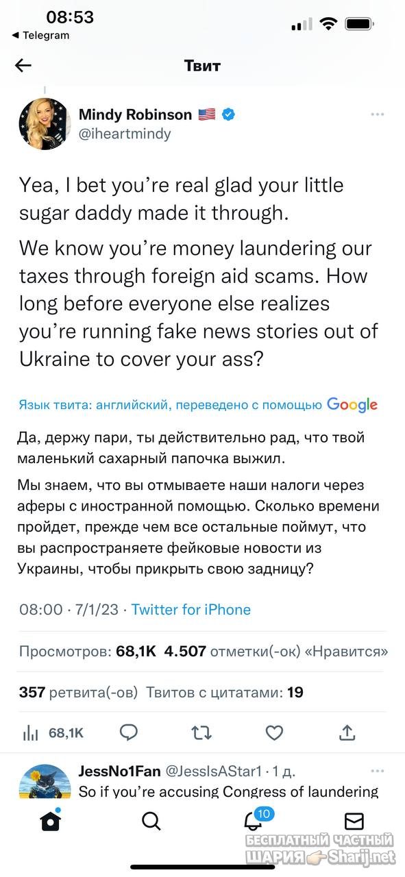 Анатолий Шарий Telegram канал — фото из публикации