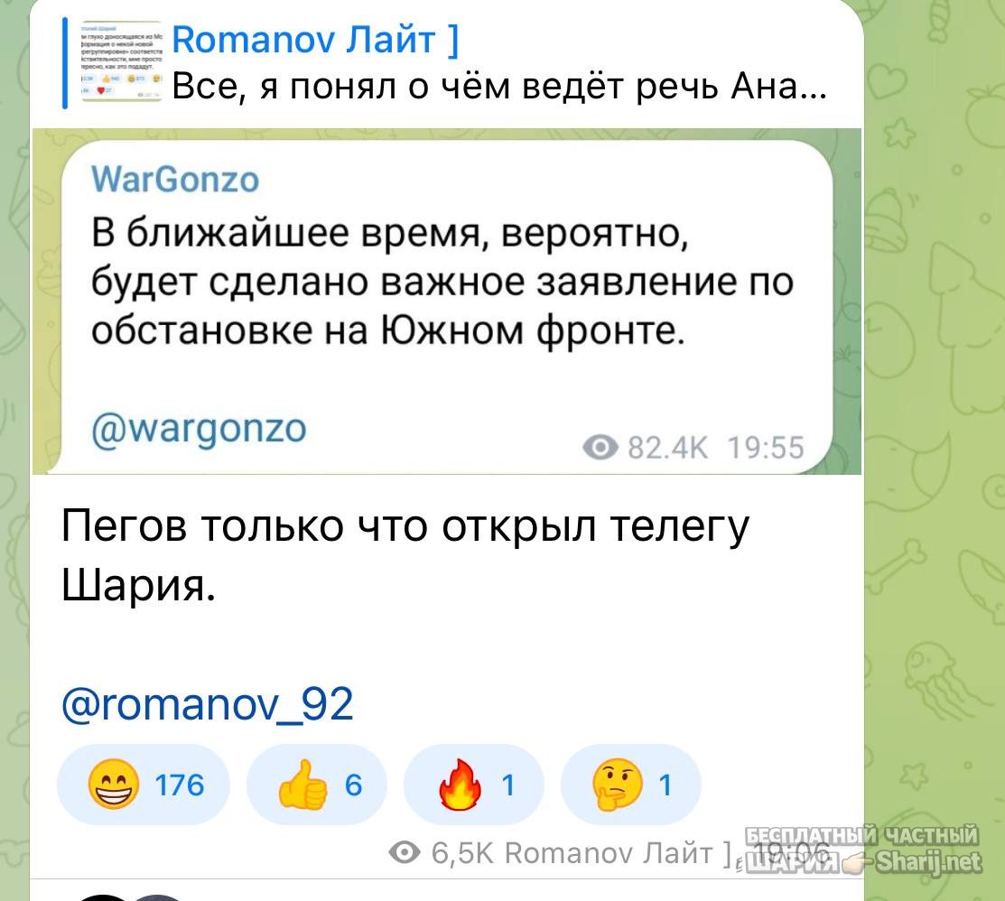 Анатолий Шарий Telegram канал — фото из публикации