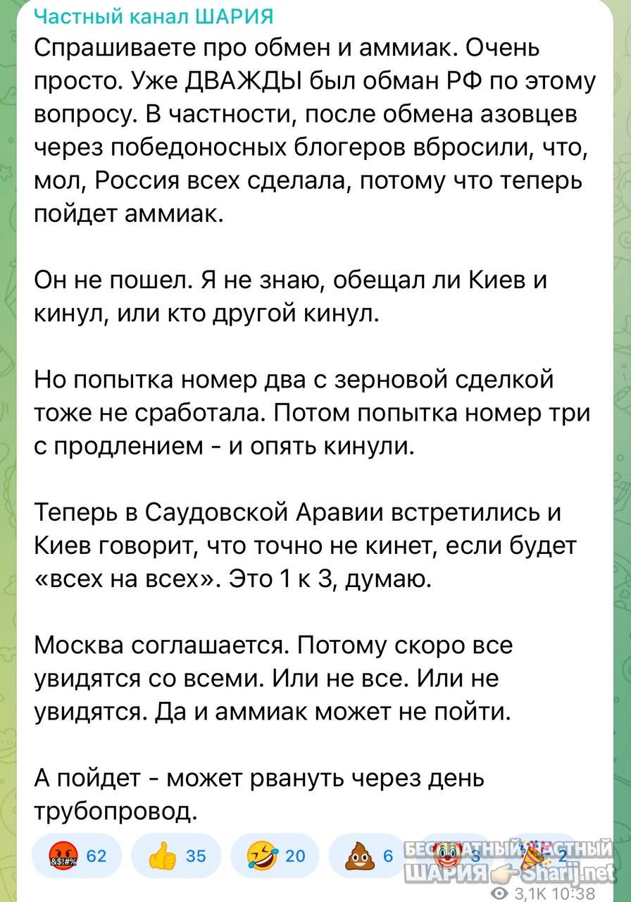 Анатолий Шарий Telegram канал — фото из публикации