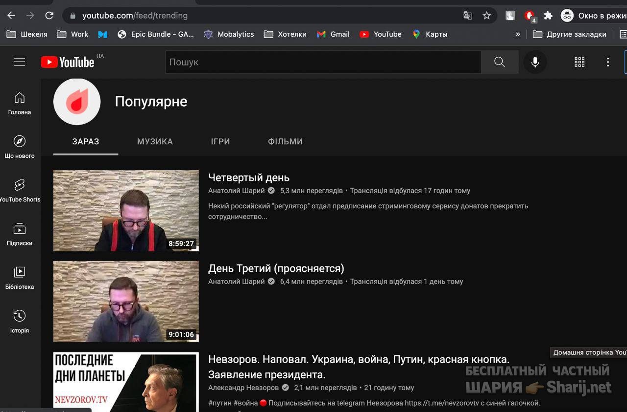 Анатолий Шарий Telegram канал — фото из публикации