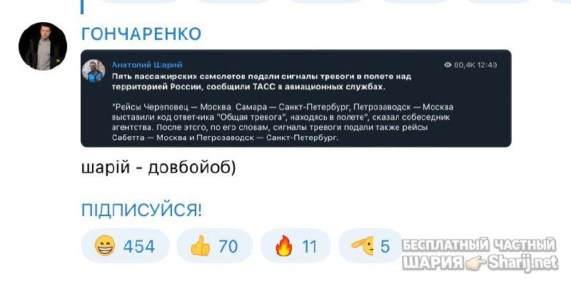 Анатолий Шарий Telegram канал — фото из публикации