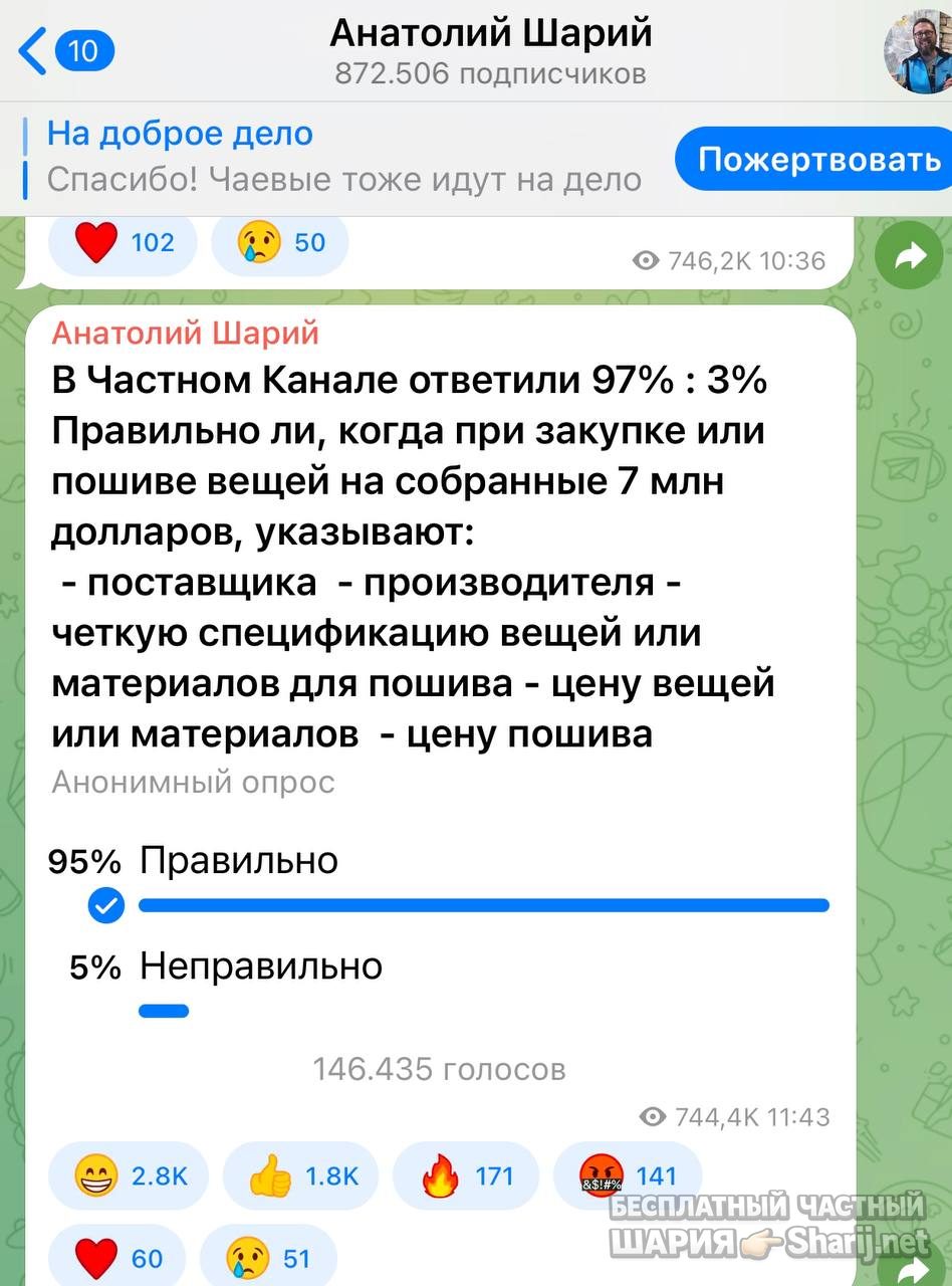 Анатолий Шарий Telegram канал — фото из публикации