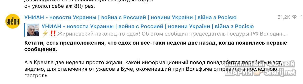 Анатолий Шарий Telegram канал — фото из публикации