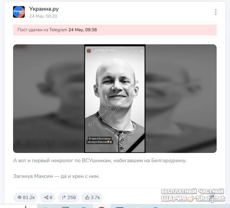 Анатолий Шарий Telegram канал — фото из публикации